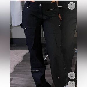 BDG Black Cargo Low Rise Pants